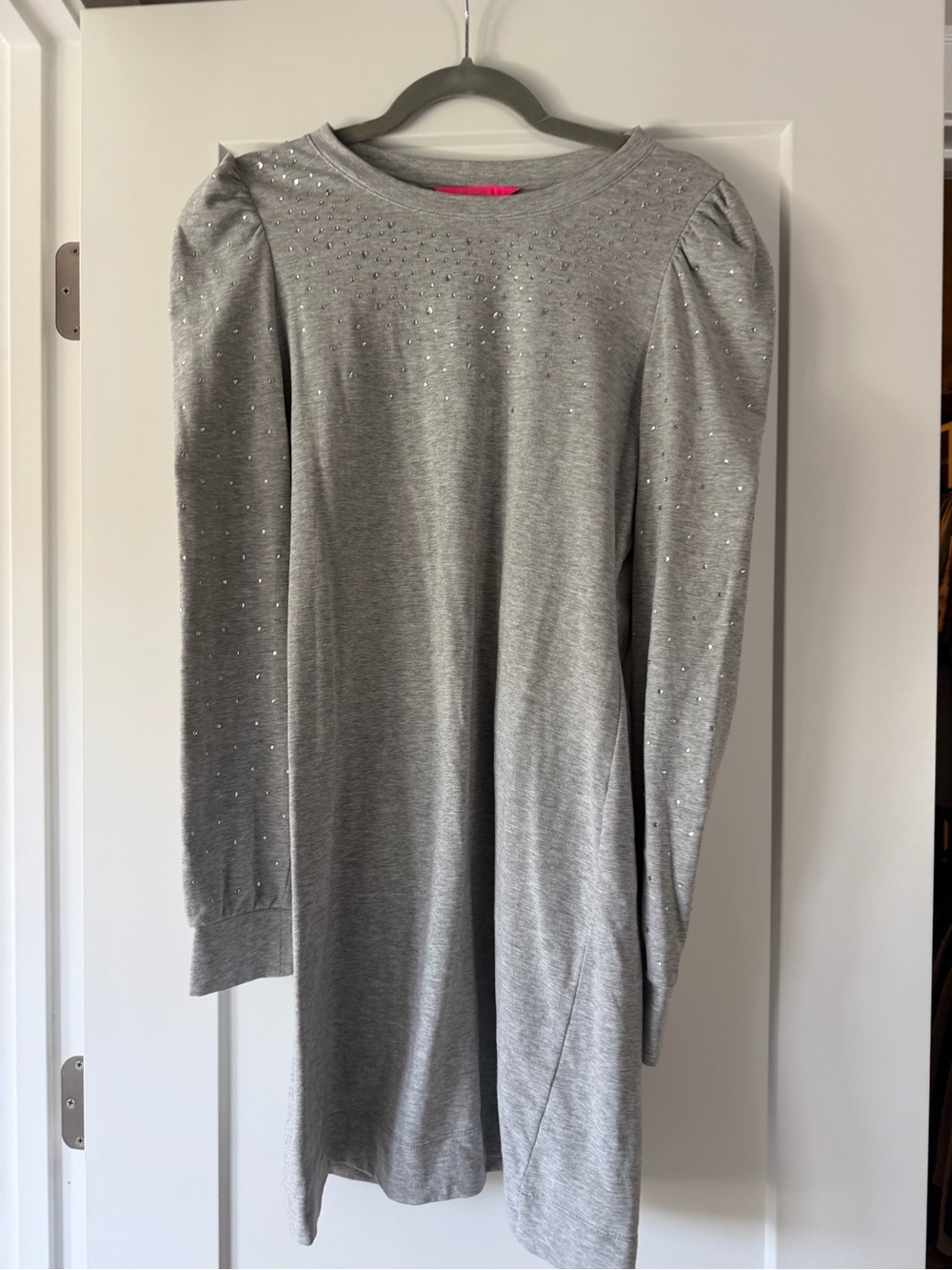 Lilly Pulitzer Silver-Gray Long Sleeve Dress with Stud Accents
